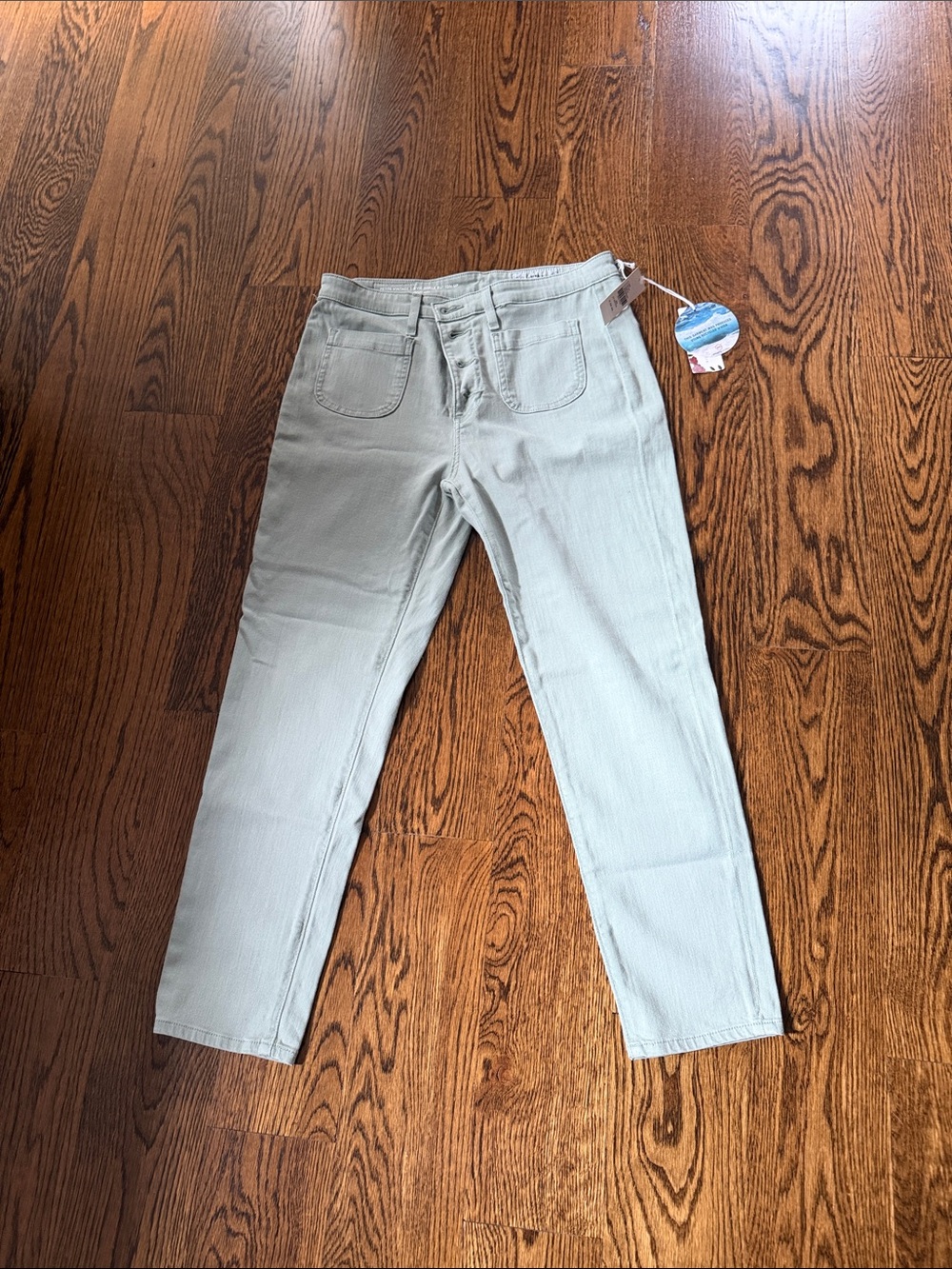 Anthropologie Light Sage Cropped Ankle Pants